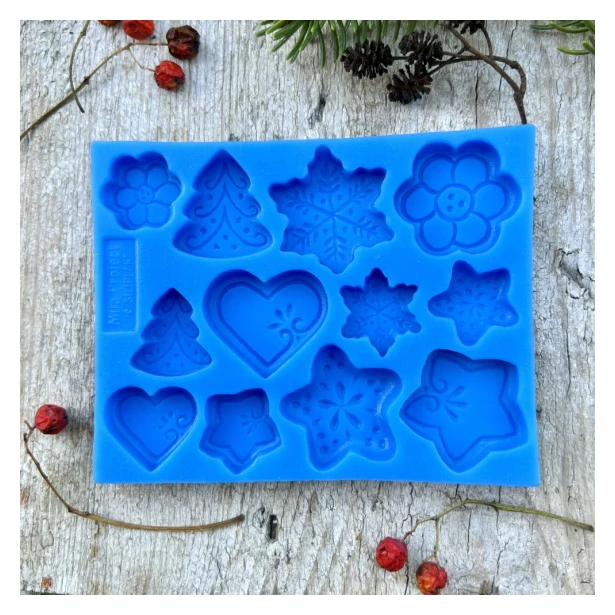 FOREMKA SILIKONOWA PIERNICZKI DEKOROWANE 9 x 11,5 cm