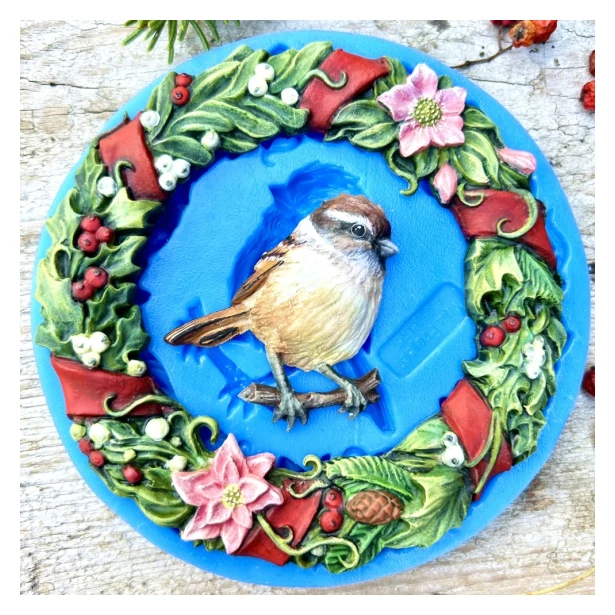 FOREMKA SILIKONOWA WIENIEC Z WRÓBELKIEM 13cm