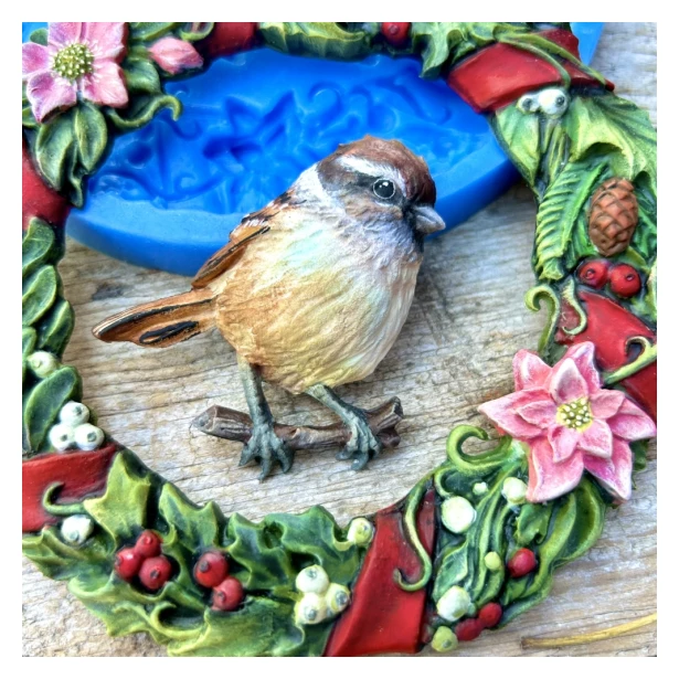 FOREMKA SILIKONOWA WIENIEC Z WRÓBELKIEM 13cm