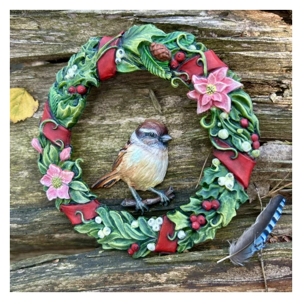 FOREMKA SILIKONOWA WIENIEC Z WRÓBELKIEM 13cm