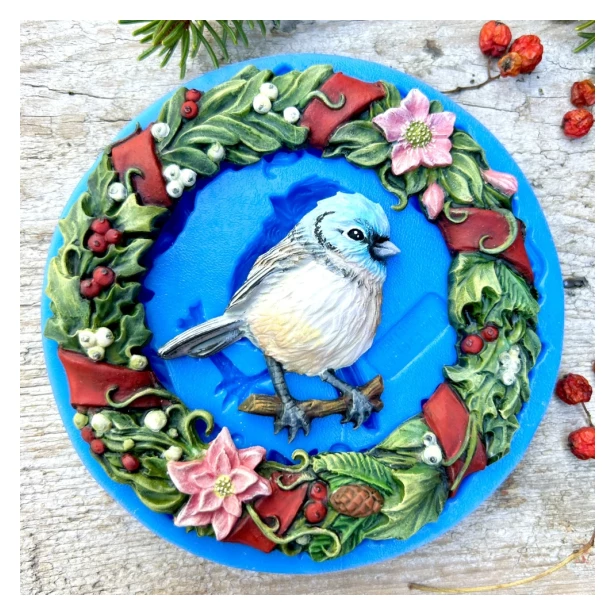 FOREMKA SILIKONOWA WIENIEC Z WRÓBELKIEM 13cm