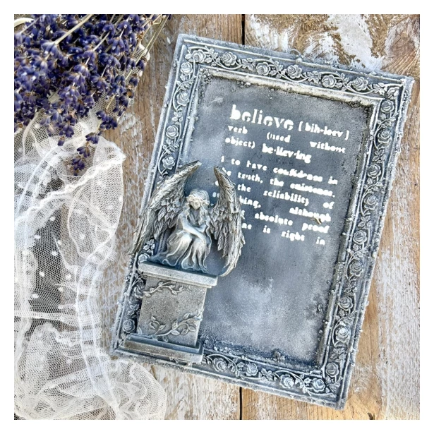 FOREMKA SILIKONOWA ANIOŁY Z POSTUMENTEM 11 x 11,5 cm