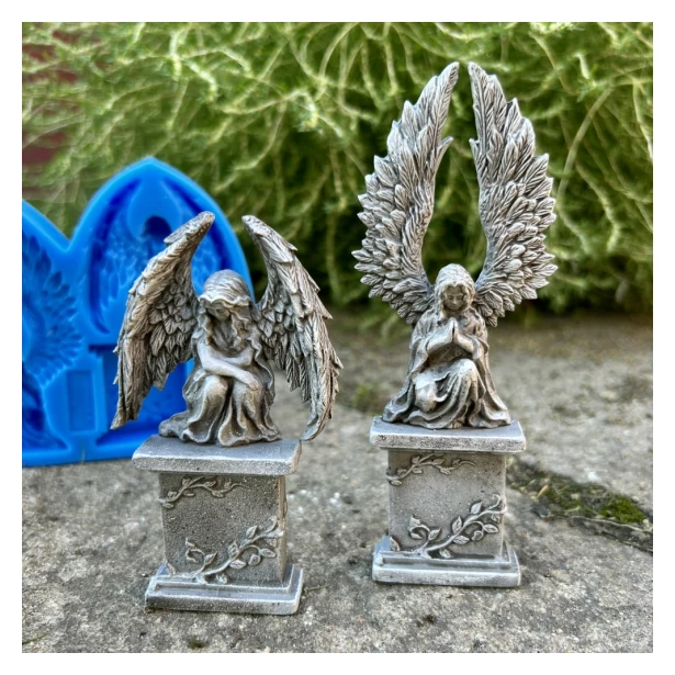 FOREMKA SILIKONOWA ANIOŁY Z POSTUMENTEM 11 x 11,5 cm