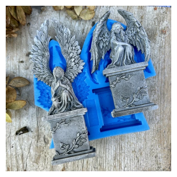 FOREMKA SILIKONOWA ANIOŁY Z POSTUMENTEM 11 x 11,5 cm