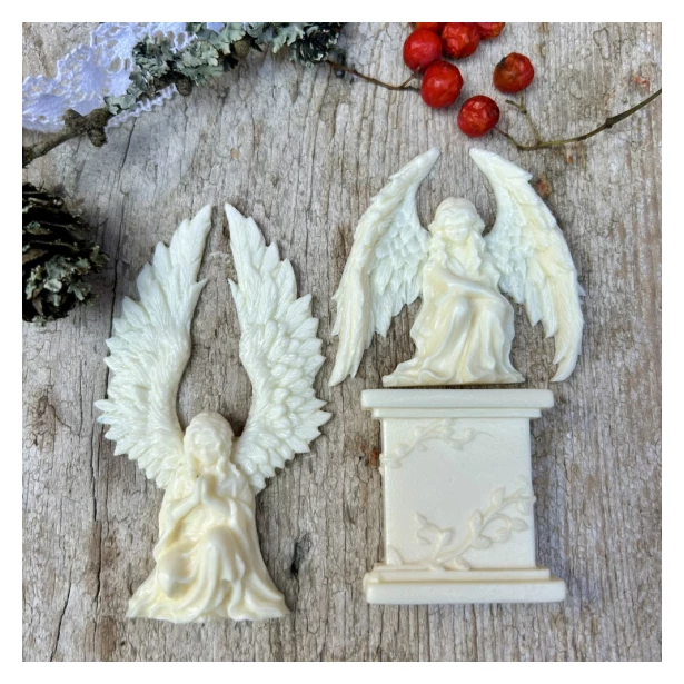 FOREMKA SILIKONOWA ANIOŁY Z POSTUMENTEM 11 x 11,5 cm