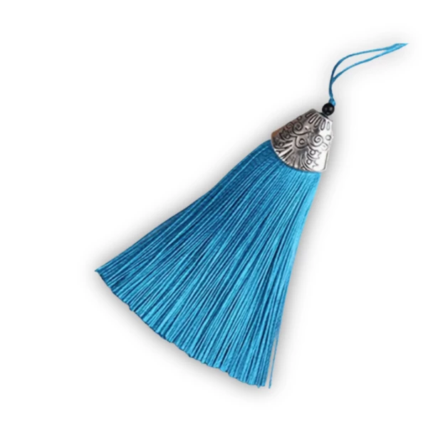 Chwost dekoracyjny 8 cm niebieski, błękitny
