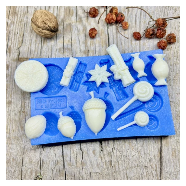 FOREMKA SILIKONOWA ŚWIĄTECZNE DROBIAZGI 10,7 cm x 6,7 cm