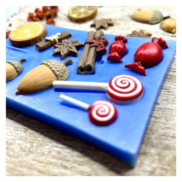 FOREMKA SILIKONOWA ŚWIĄTECZNE DROBIAZGI 10,7 cm x 6,7 cm