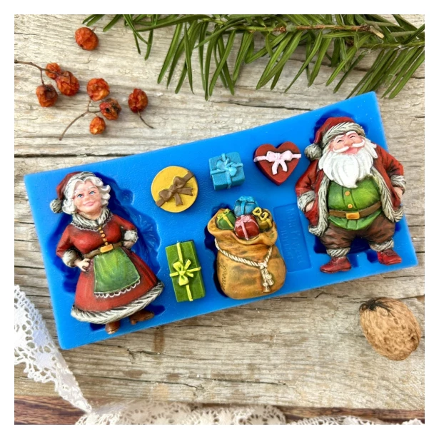 FOREMKA SILIKONOWA MIKOŁAJ I MIKOŁAJOWA 13,1 cm x 6,5 cm