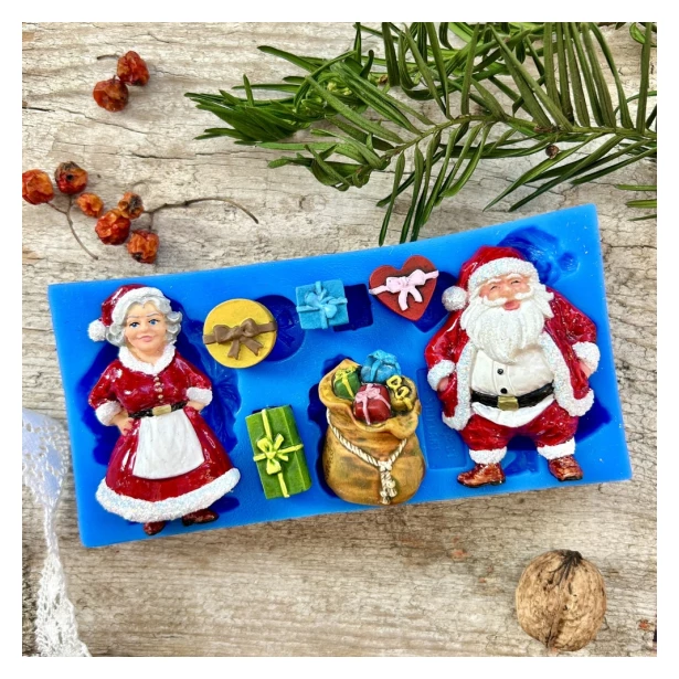 FOREMKA SILIKONOWA MIKOŁAJ I MIKOŁAJOWA 13,1 cm x 6,5 cm