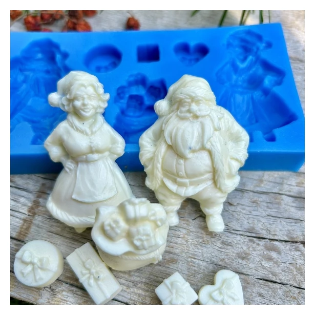 FOREMKA SILIKONOWA MIKOŁAJ I MIKOŁAJOWA 13,1 cm x 6,5 cm