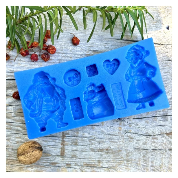 FOREMKA SILIKONOWA MIKOŁAJ I MIKOŁAJOWA 13,1 cm x 6,5 cm