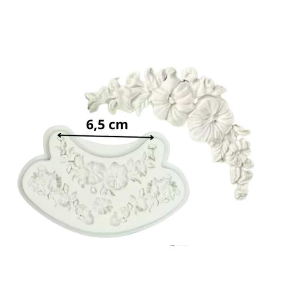 FOREMKA SILIKONOWA KWIATKI, LISTKI  ornamenty 6,5 cm