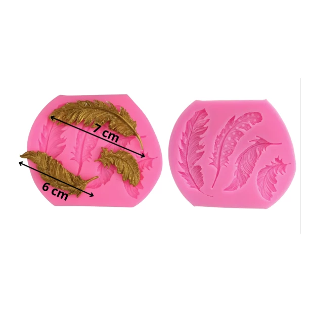 FOREMKA SILIKONOWA 3 PIÓRKA PIÓRKA 7 CM