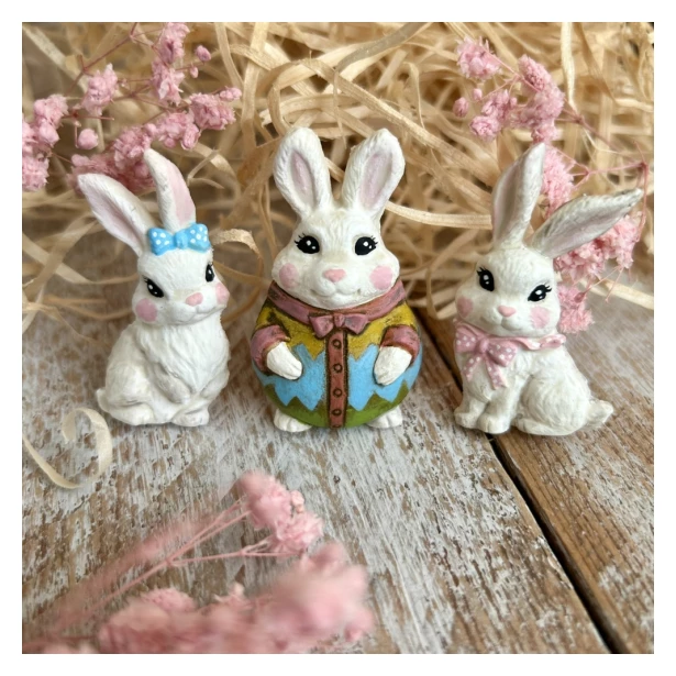 FOREMKA SILIKONOWA ZAJĄCZKI I NAPIS ALLELUJA 9,8 x 8,5cm