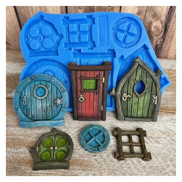 FOREMKA SILIKONOWA BAJKOWE DRZWI I OKNA 16,3 x 10,7 cm