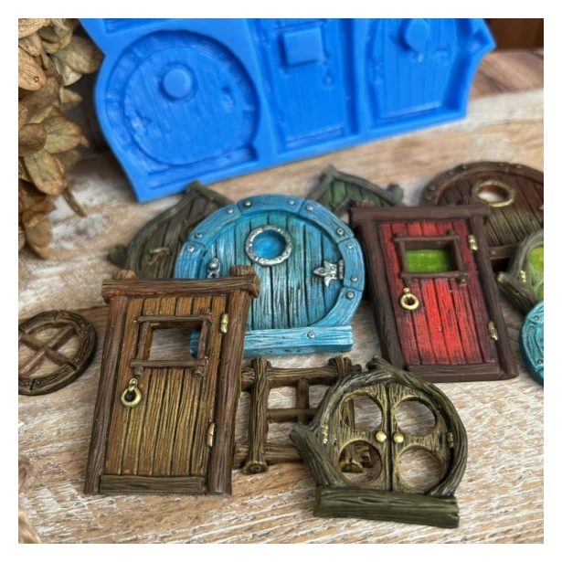 FOREMKA SILIKONOWA BAJKOWE DRZWI I OKNA 16,3 x 10,7 cm