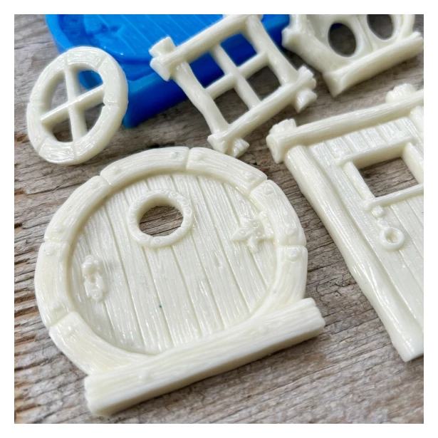 FOREMKA SILIKONOWA BAJKOWE DRZWI I OKNA 16,3 x 10,7 cm