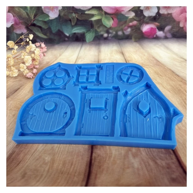 FOREMKA SILIKONOWA BAJKOWE DRZWI I OKNA 16,3 x 10,7 cm