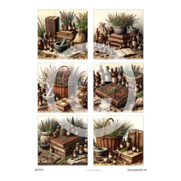 PAPIER RYŻOWY A4 - Eliksir, zioła, księgi