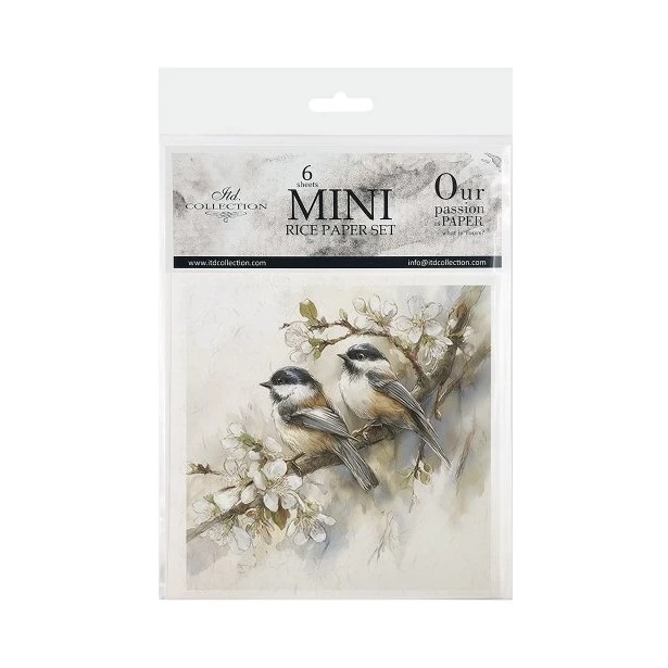 Zestaw papierów ryżowych 14,8x14,8cm Wielkanoc, zając, ptaki, kwiaty