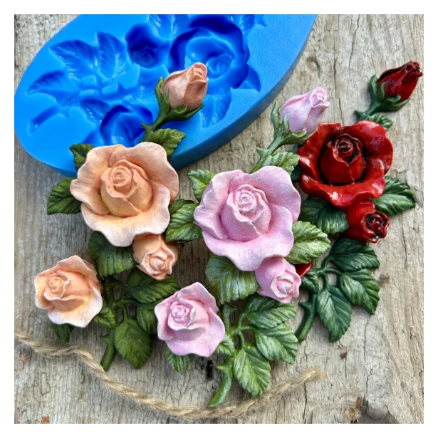 FOREMKA SILIKONOWA RÓŻA Z KOLCAMI 13x6,8cm