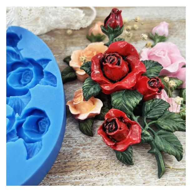FOREMKA SILIKONOWA RÓŻA Z KOLCAMI 13x6,8cm
