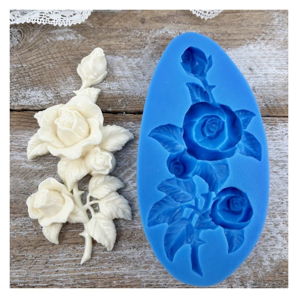 FOREMKA SILIKONOWA RÓŻA Z KOLCAMI 13x6,8cm