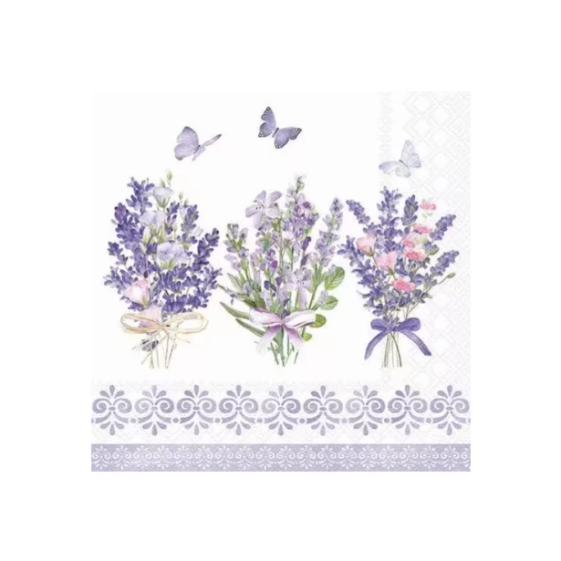 Serwetka mała - Lawenda, bukiety