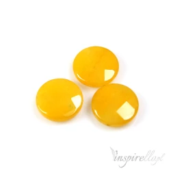 Jadeit fasetowany barwiony w kolorze żółtym - 1 szt