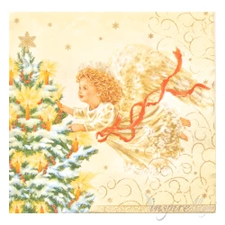 Serwetka - aniołki świąteczne