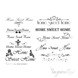 Papier decoupage do transferu: Home sweet home - ODBICIE LUSTRZANE