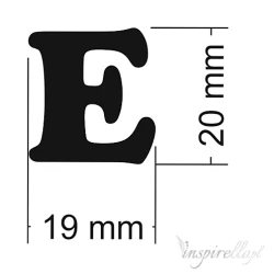 Literka do napisów E 20x19 mm