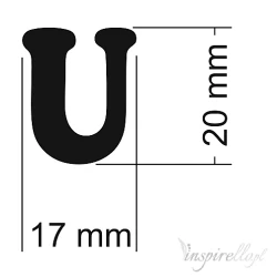 Literka do napisów U 20x17 mm