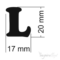 Literka do napisów L 20x17 mm