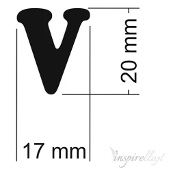 Literka do napisów V 20x17 mm