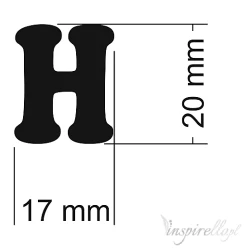 Literka do napisów H 20x17 mm