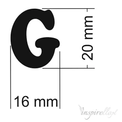 Literka do napisów G 20x16 mm