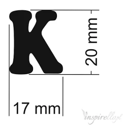 Literka do napisów K 20x17 mm