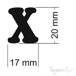 Literka do napisów X 20x17 mm