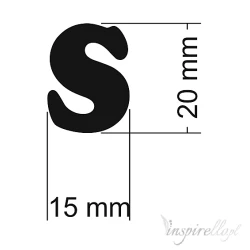 Literka do napisów S 20x15 mm