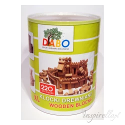 Klocki drewniane naturalne XL  -  220 elementów