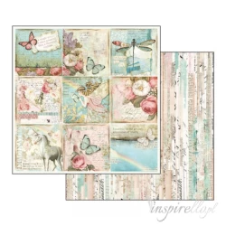 Bloczek papierów do scrapbookingu - 10 arkuszy  30x30 cm WONDERLAND