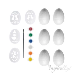 Zestaw kreatywny do dekoracji jajek styropianowych