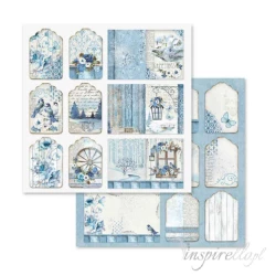 Bloczek papierów do scrapbookingu - 10 arkuszy  30x30 cm BLUE LAND