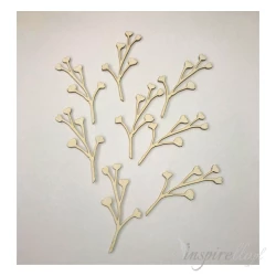 Gałązki z białej tektury - 8 sztuk