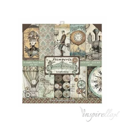 Bloczek papierów do scrapbookingu - 10 arkuszy  30x30 cm VOYAGES FANTASTI