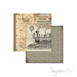 Bloczek papierów do scrapbookingu - 10 arkuszy  30x30 cm VOYAGES FANTASTI