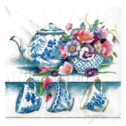 Serwetka - herbata, zastawa