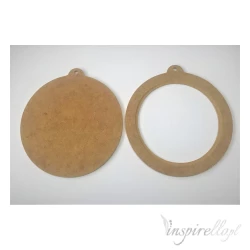 Bombka dwuczęściowa frezowana HDF 12cm